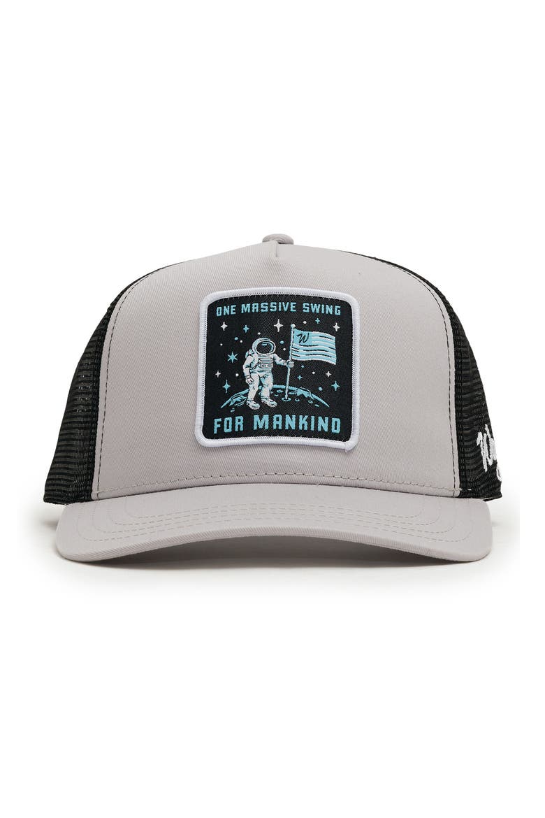 Galactic Greens Trucker Hat, Alternate, color, GRAY