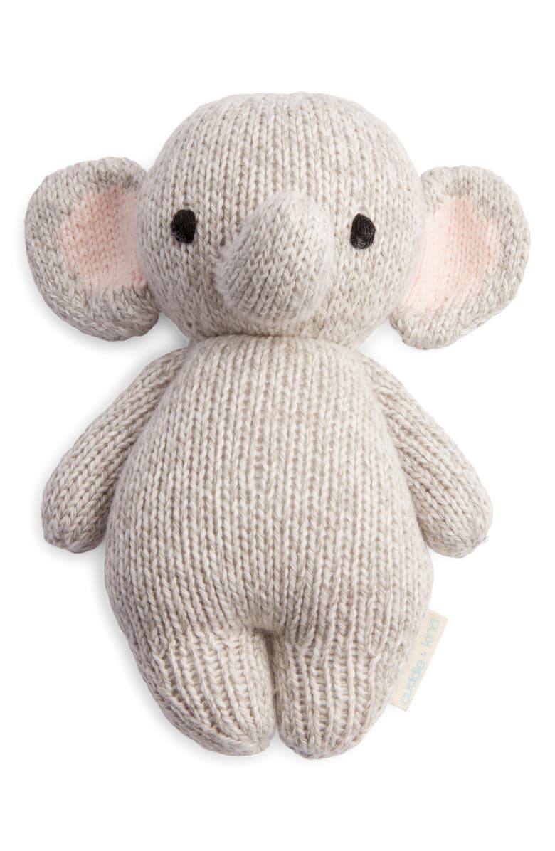 cuddle+kind Baby Elephant Stuffed Animal, Alternate, color, Grey