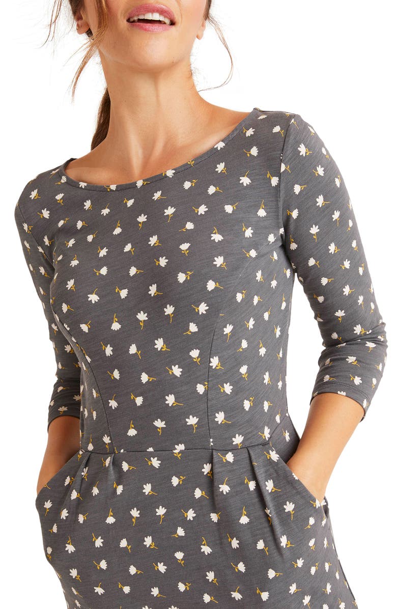 Boden Penny Floral Jersey Dress, Alternate, color, 