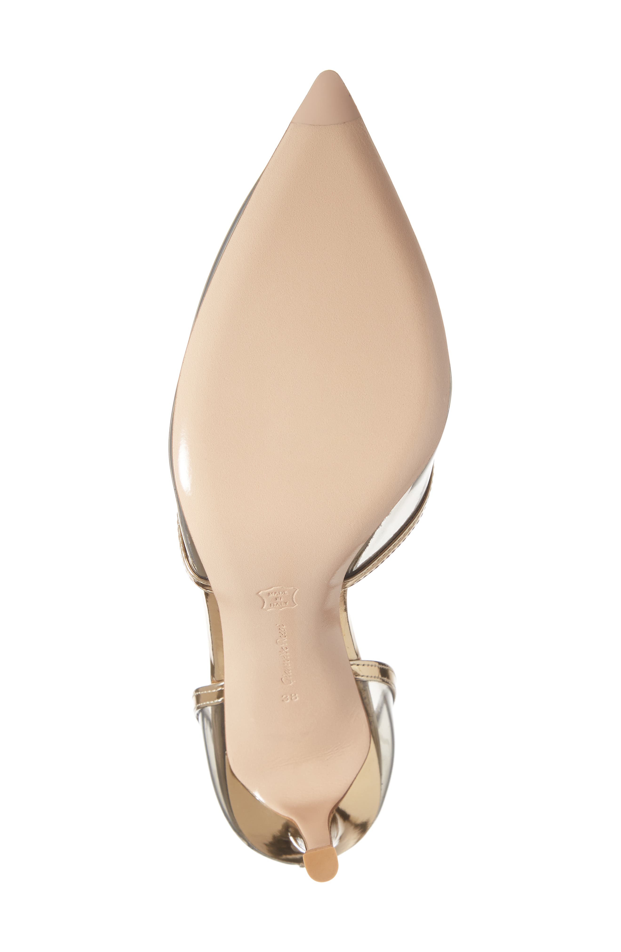 Gianvito Rossi Clear Pointed Toe Ankle Strap Pump, Alternate, color, 