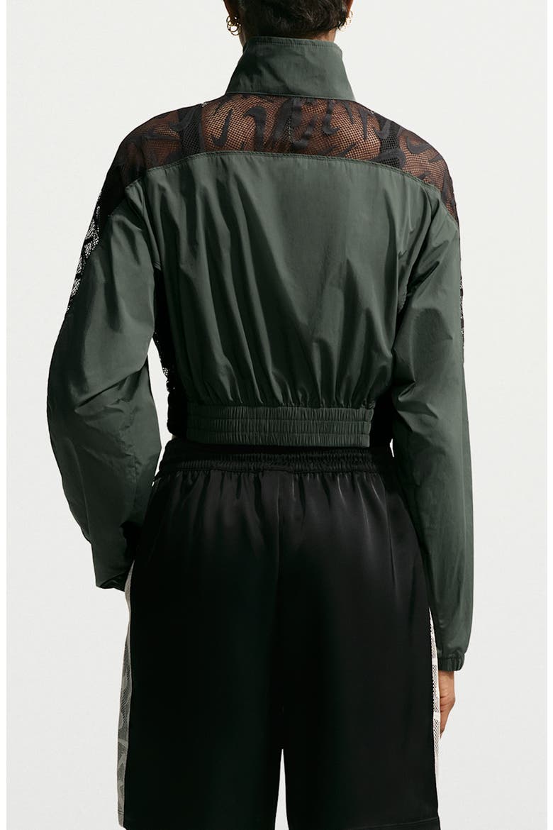 Sportswear Cropped Track Jacket, Alternate, color, CAMO GREEN/ BLACK/ WHITE