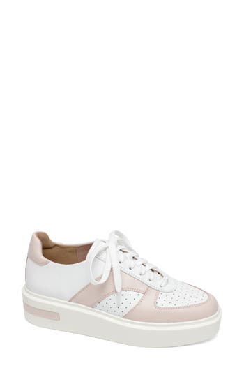 Linea Paolo Kayleen Sneaker In Eggshell/pale Pink