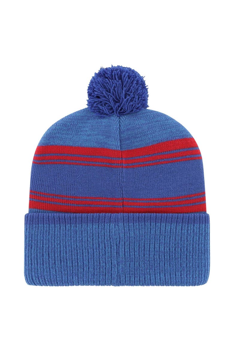 Men's '47 Royal New York Giants Fadeout Cuffed Knit Hat with Pom, Alternate, color, Royal