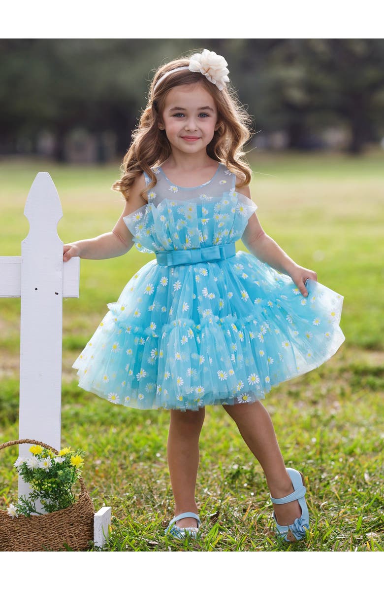 Mia Belle Girls Girls Daydream Daisy Embroidered Floral Tutu Dress, Alternate, color, 