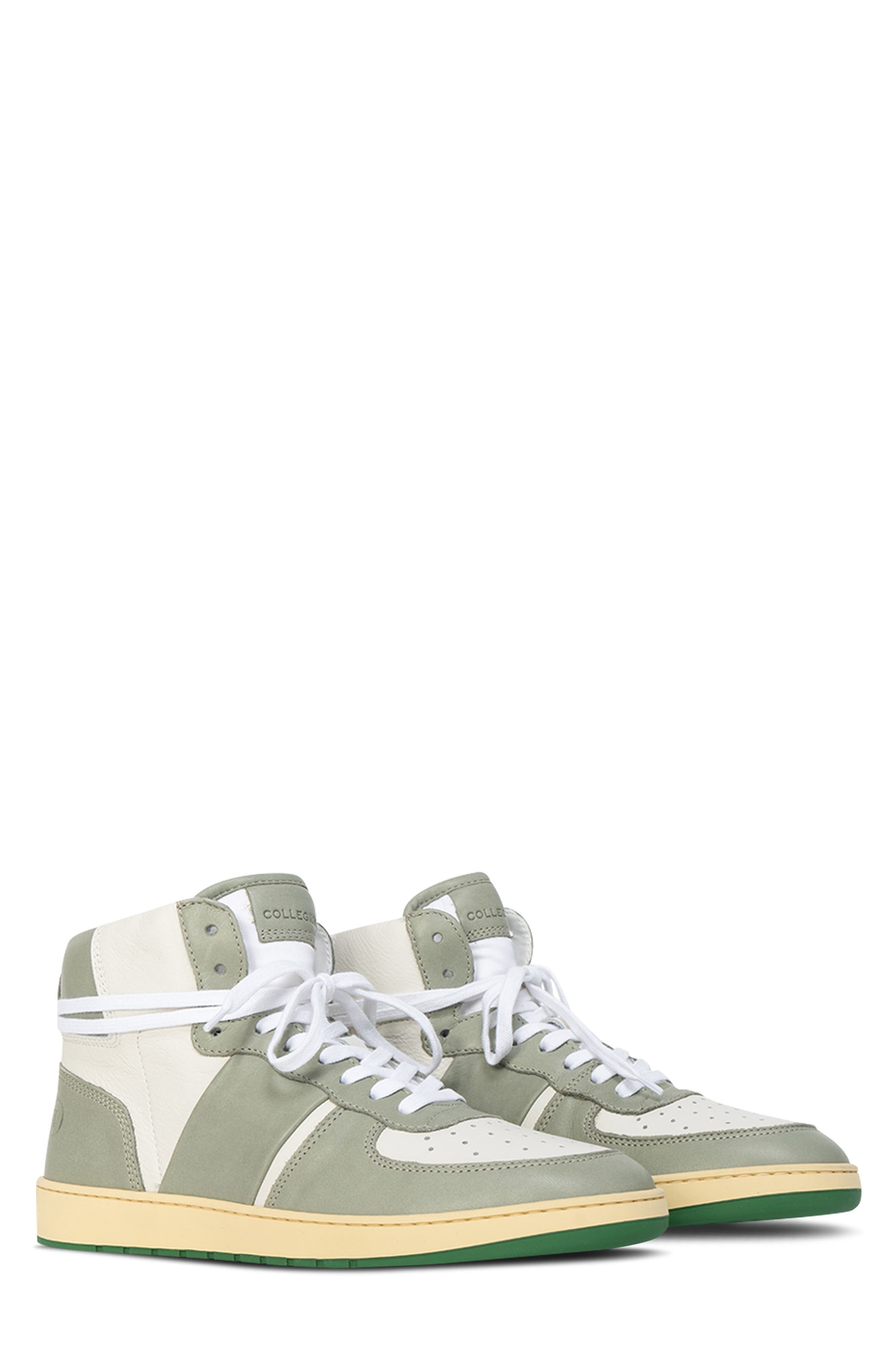 Collegium Pillar Destroyer High Top Sneaker, Main, color, White/ Sage