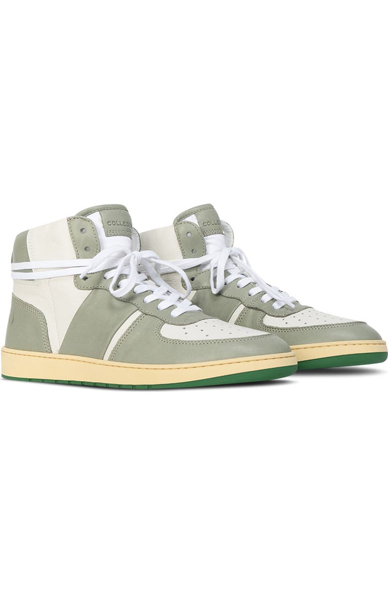 Collegium Pillar Destroyer High Top Sneaker, Main, color, White/ Sage