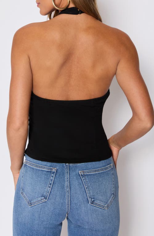 Vici Collection Al Fresco Knit Halter Top In Black