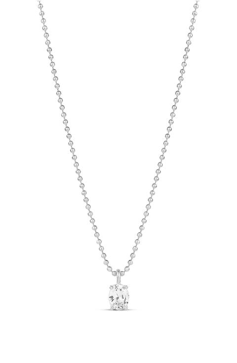 Cubic Zirconia Pendant Necklace