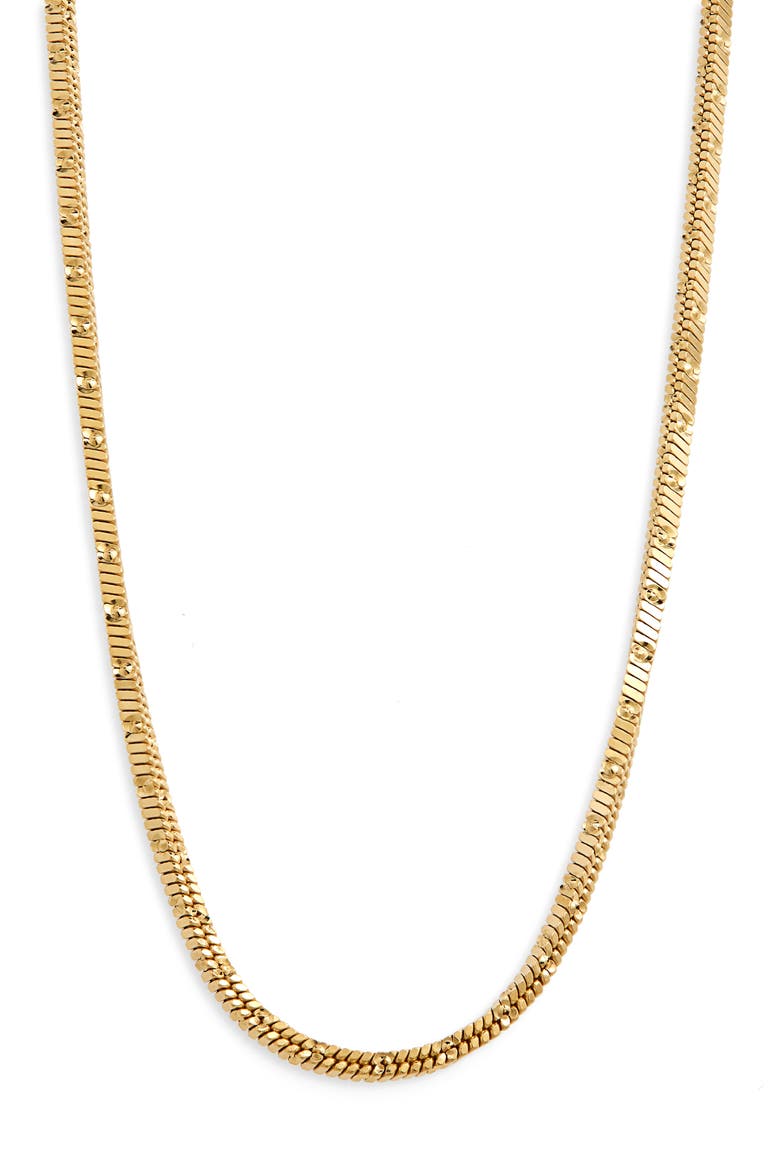 Dotted Snake Chain Necklace, Main, color, GOLD