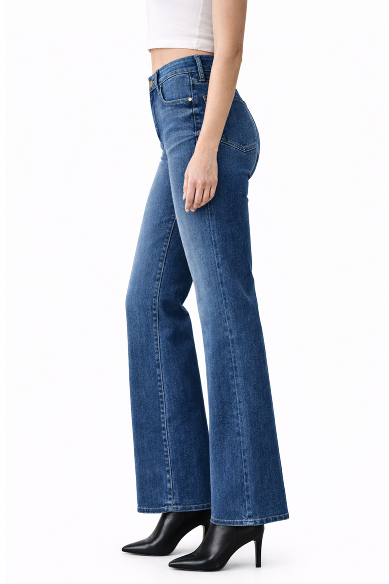 Katie High Rise Classic Flare Jeans, Alternate, color, Piper Blue
