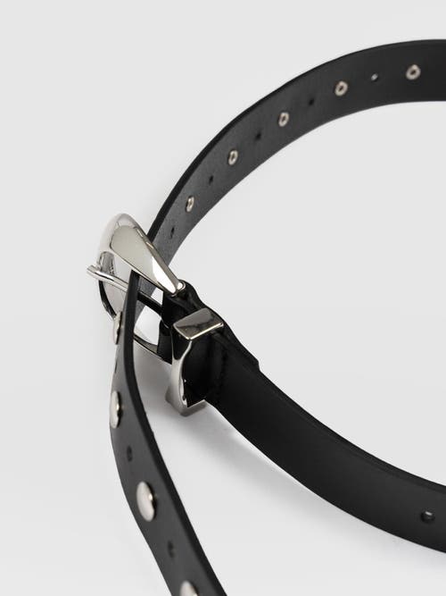 Saint + Sofia Roxie Studded Belt In Black