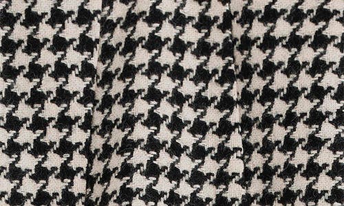 Boden Houndstooth Check Wool Skirt In Black