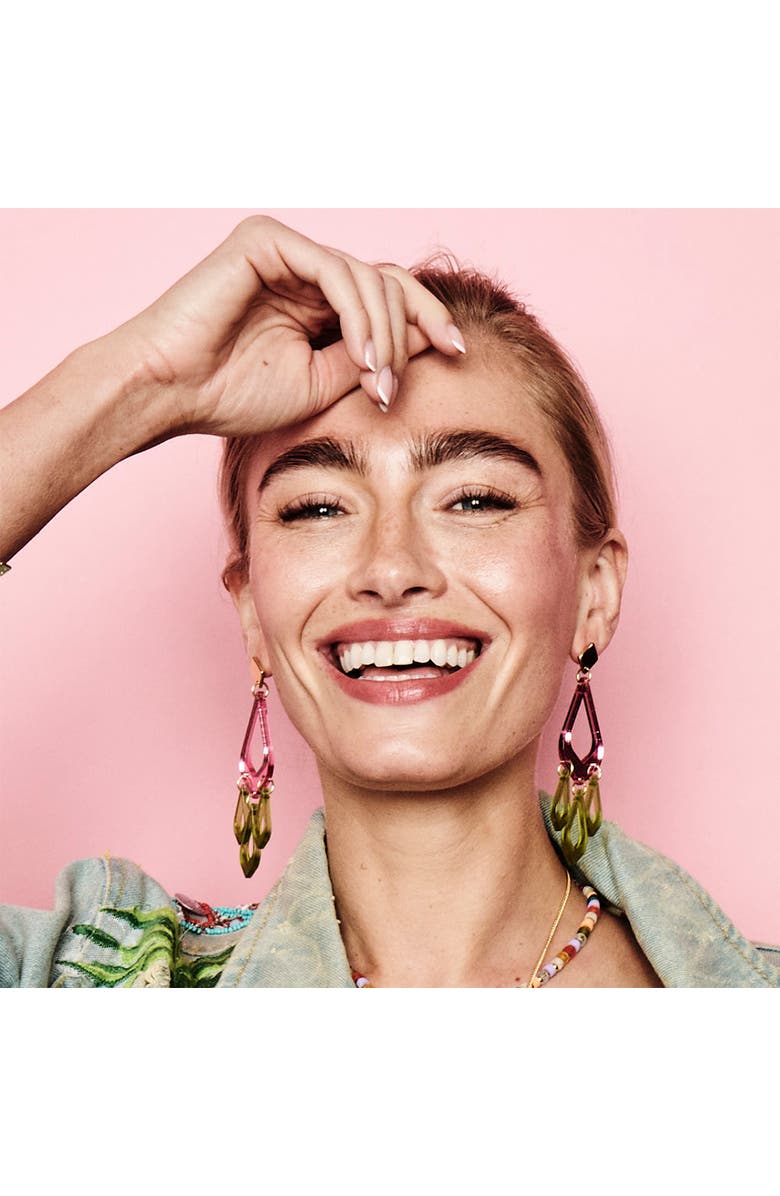Toolally Feather Drop Earrings - Pink Mirror & Lime Zest, Alternate, color, Pink Mirror & Lime Zest