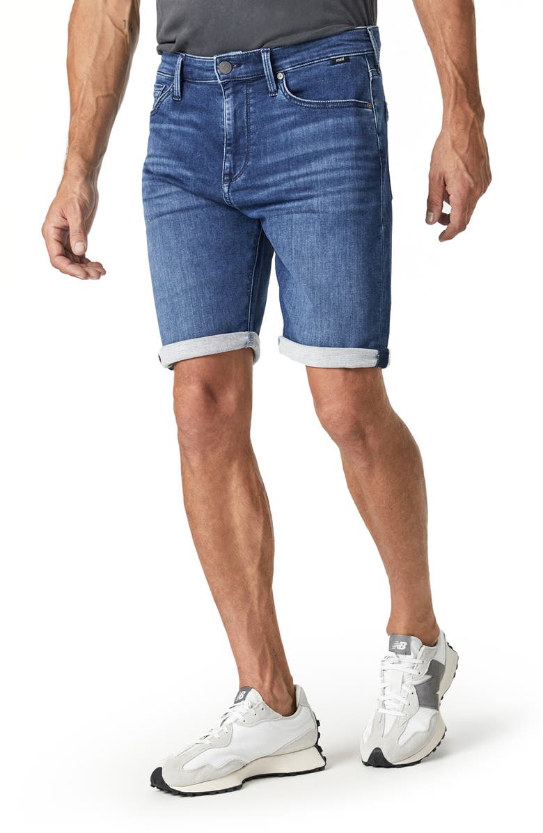 Mavi Jeans Brian Knit Denim Shorts, Alternate, color, Dark Brushed