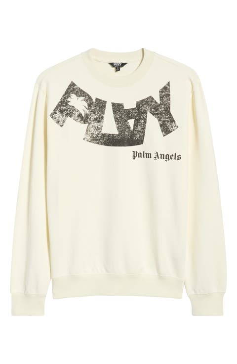 Logo Print Oversize Crewneck Sweatshirt