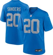 Nike Men's Nike Barry Sanders Blue Detroit Lions Alternate Game Jersey