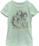 Disney Girl's Disney Sketch Portraits Graphic T-Shirt