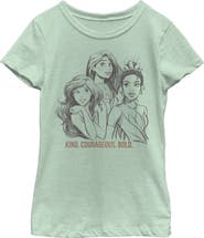 Disney Girl's Disney Sketch Portraits Graphic T-Shirt