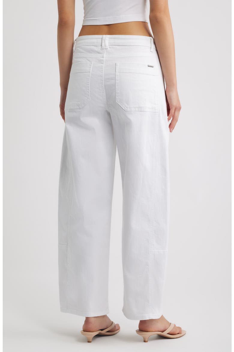 Wide Leg Crop Jeans, Alternate, color, WHITE