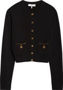 Chloé Horse Capsule Medal Button Merino Wool 
Cashmere Cardigan