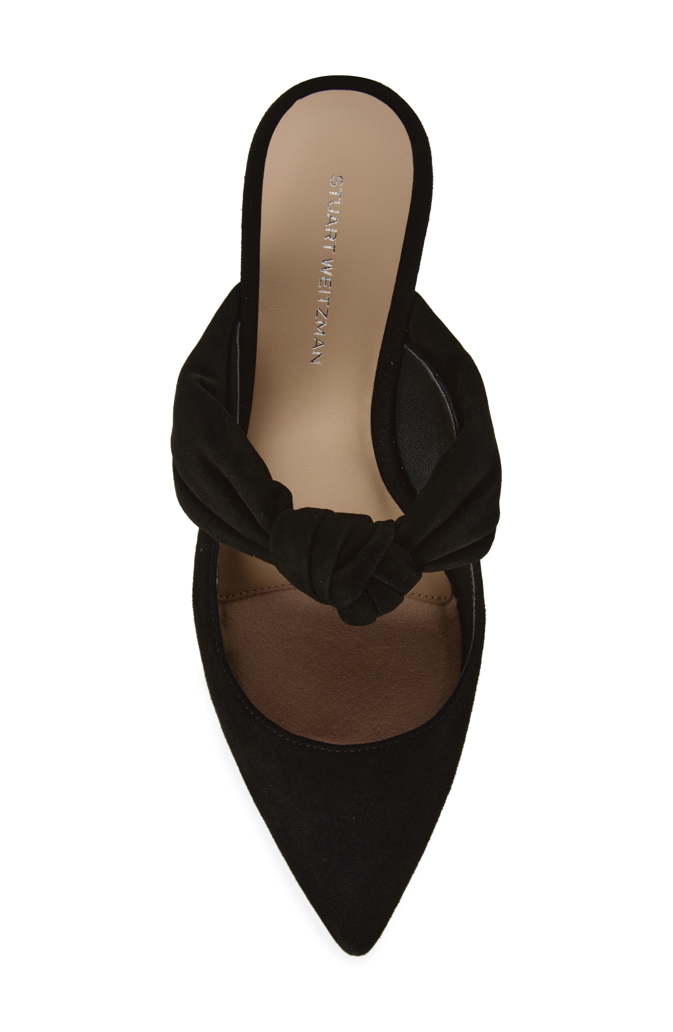 Stuart Weitzman Solange Knotted Mule, Alternate, color, Black