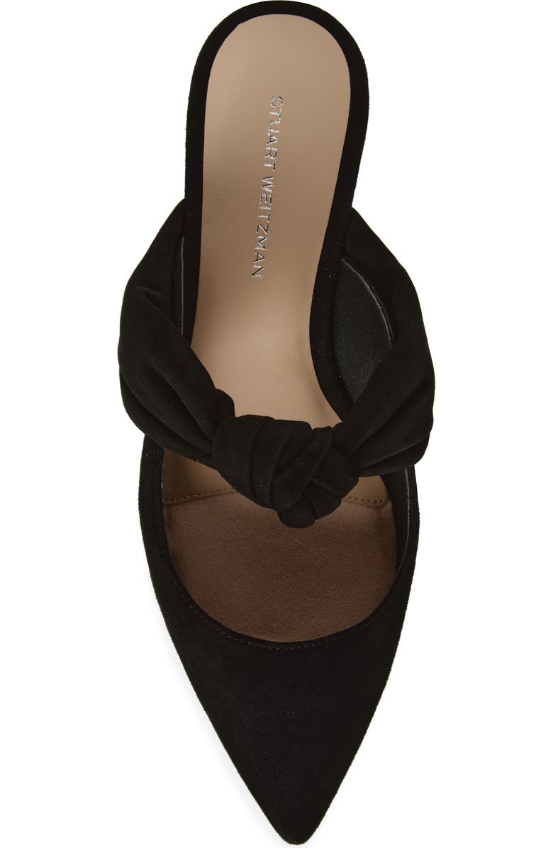 Stuart Weitzman Solange Knotted Mule, Alternate, color, Black