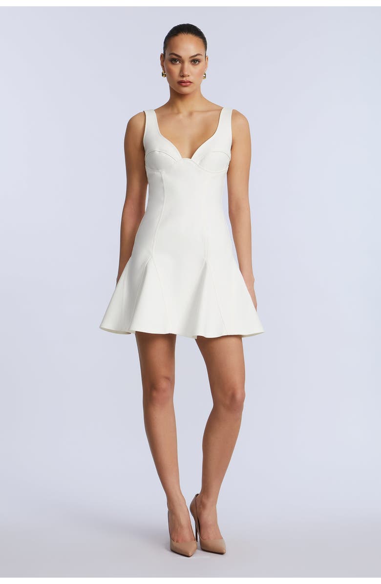 BCBGMAXAZRIA Solid Godet Dress, Main, color, Jasmine