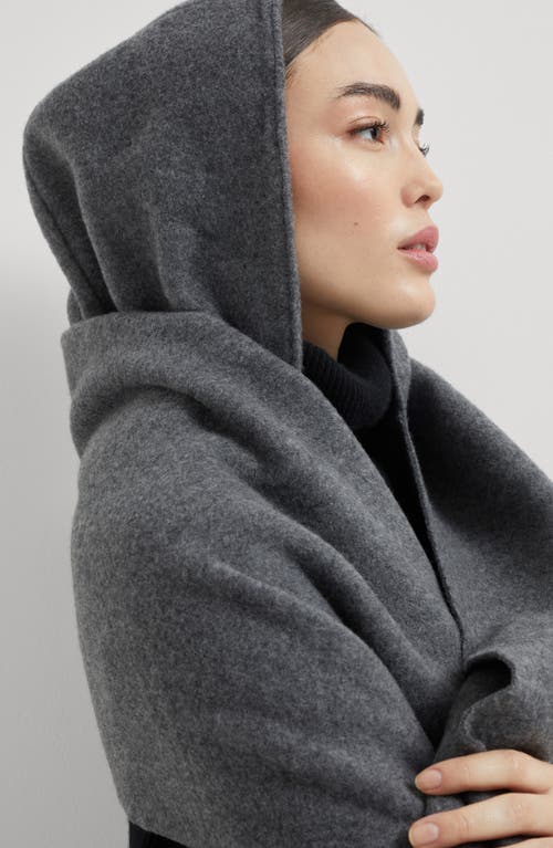 Brunello Cucinelli Wool-cashmere Hooded Scarf In Lead