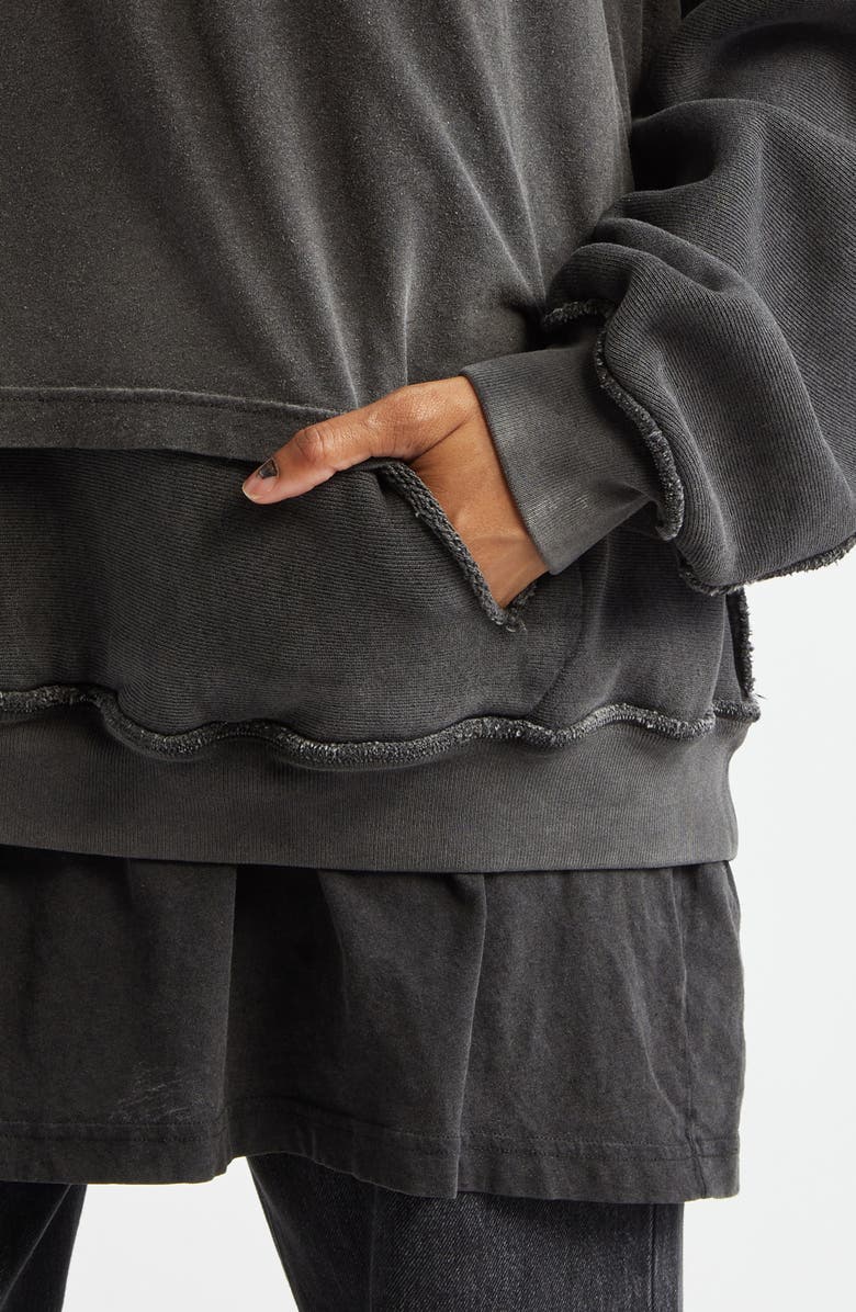 Alexander Wang Gender Inclusive Oversize Layered Hoodie, Alternate, color, 