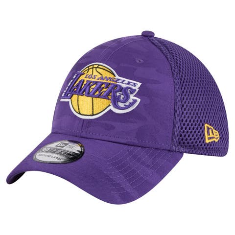 Men's New Era  Purple Los Angeles Lakers Subtle Camo 39THIRTY Flex Hat