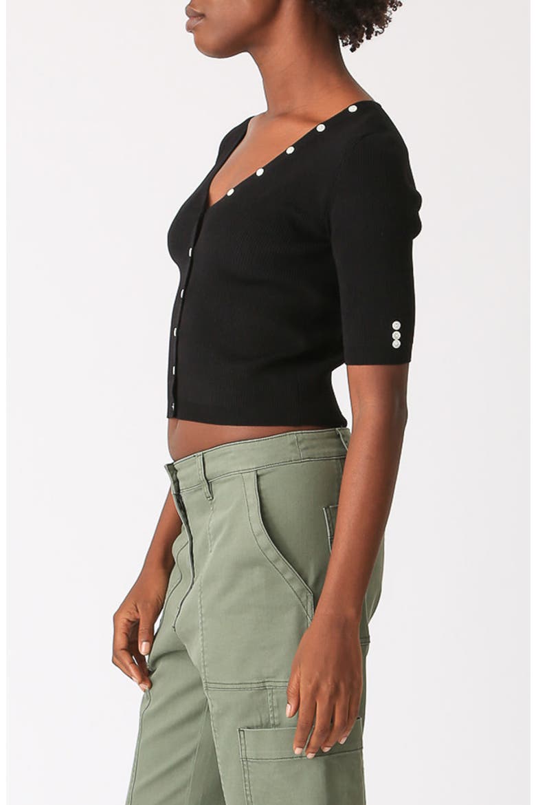 Sloane Crop Cardigan, Alternate, color, ONYX