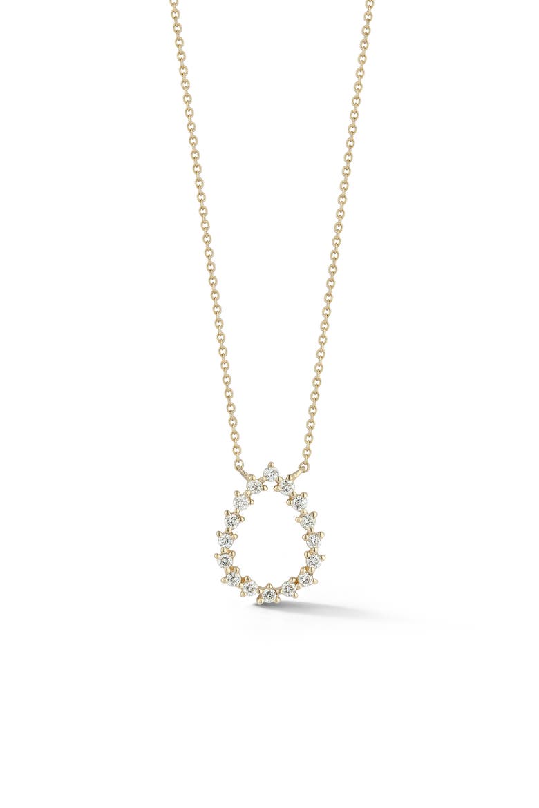 Vivian Lily Diamond Teardrop Pendant Necklace, Main, color, YELLOW GOLD