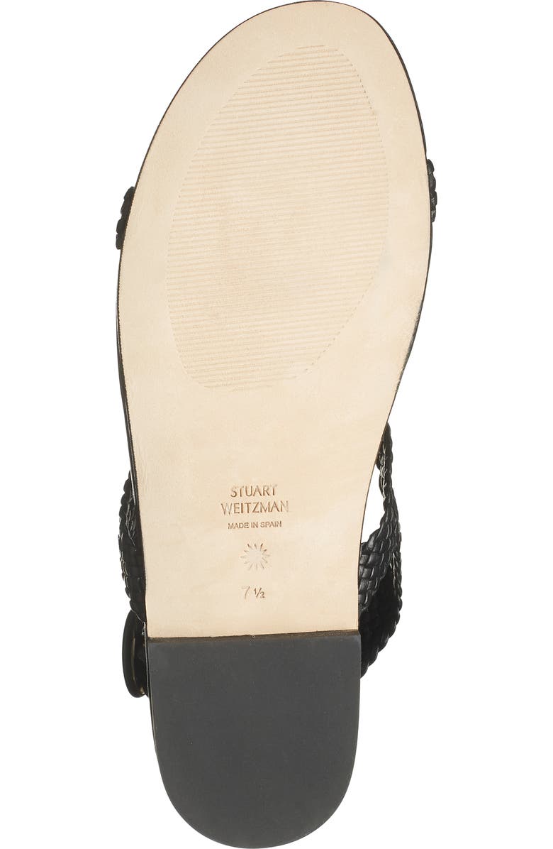 Stuart Weitzman Teodora Braided Metallic Slingback Sandal, Alternate, color,