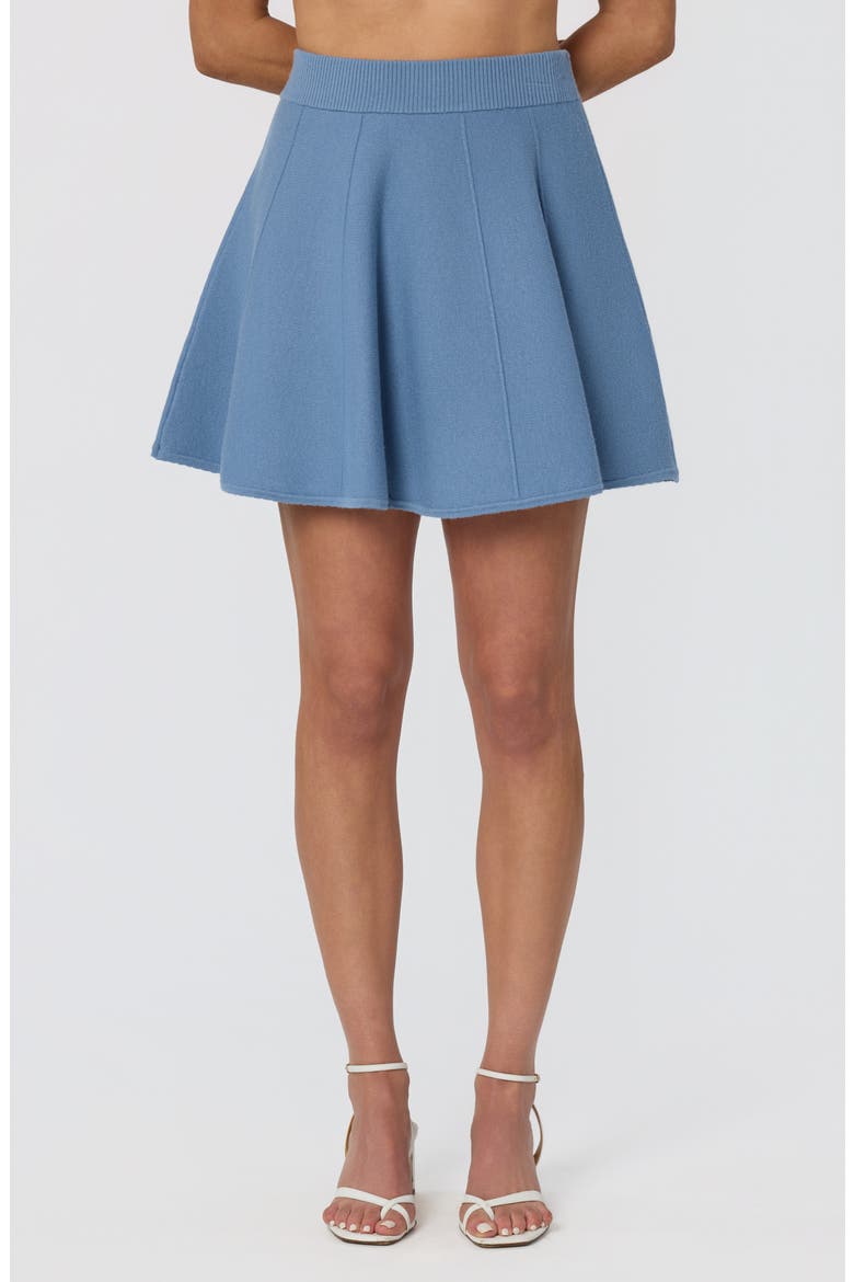 Shaylla Knit A-Line Miniskirt, Main, color, SLATE BLUE