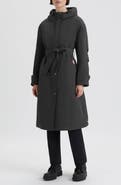 Hunter Violet Hooded Long Trench Coat