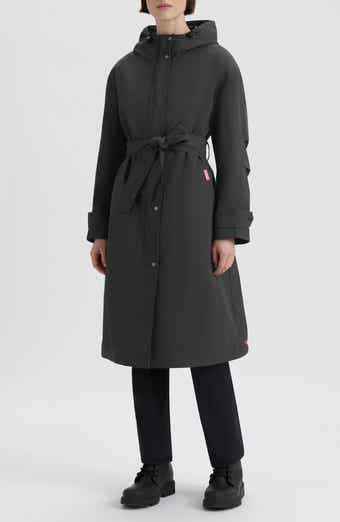 Violet Hooded Long Trench Coat