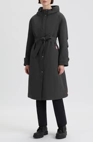 Hunter Violet Hooded Long Trench Coat