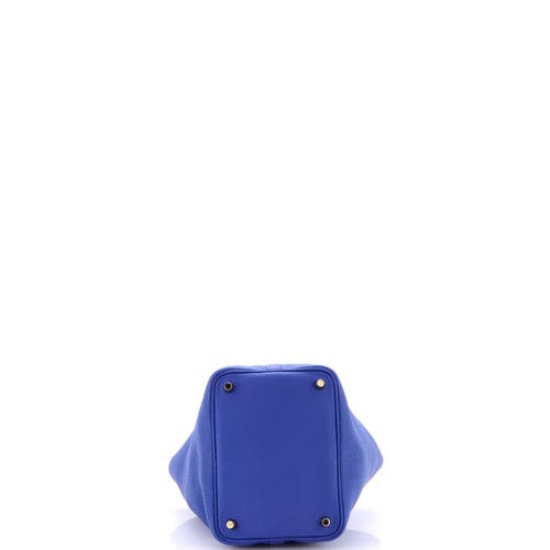 Pre-owned Hermes Hermes Picotin Lock Bag Clemence Pm In Blue
