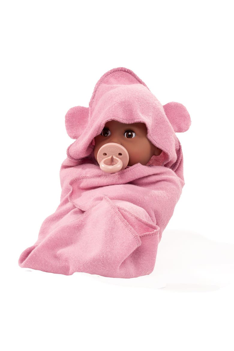 Aquini 13" Soft Cloth Bath Baby Doll, Alternate, color, Multicolored