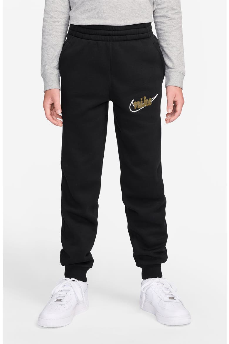 Kids' Sportswear Club Joggers, Main, color, BLACK/ BLACK/ WHITE/ BLACK
