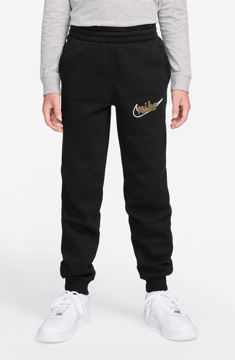 Nike Kids' Sportswear Club Joggers, Main, color, Black/ Black/ White/ Black