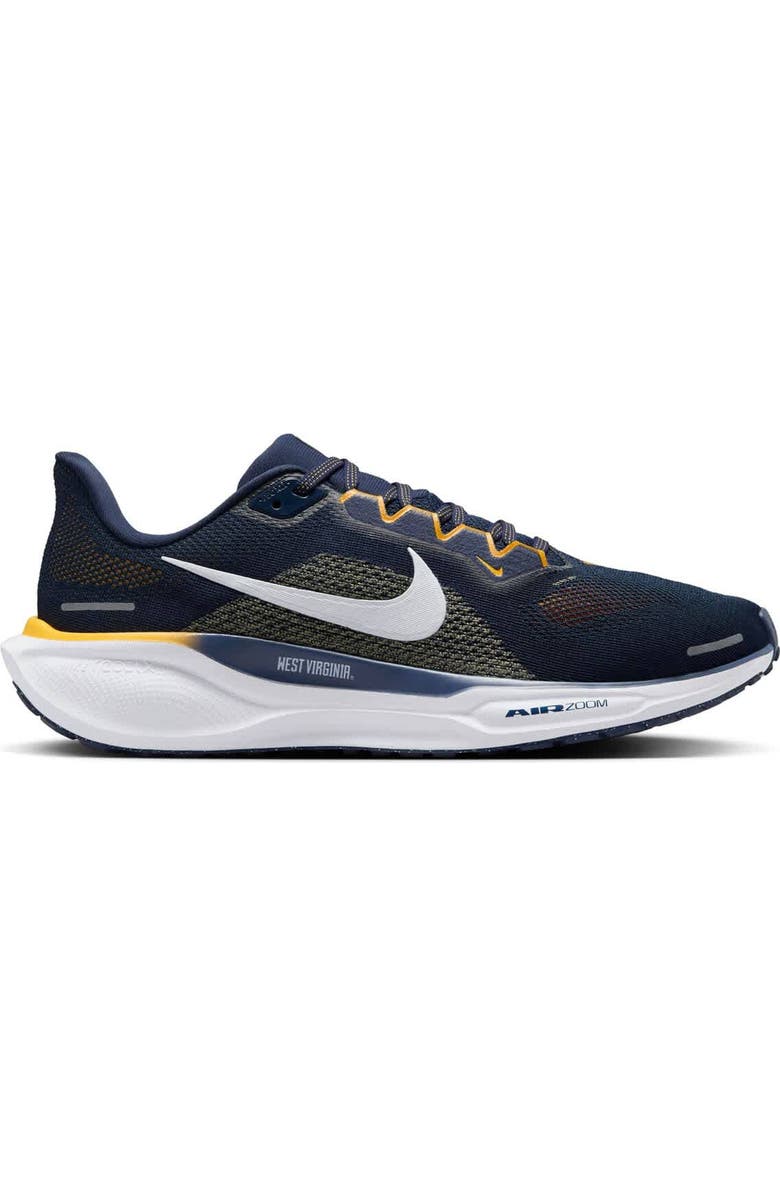 Nike Unisex Nike Navy West Virginia Mountaineers Zoom Pegasus 41 Running Shoes, Main, color,