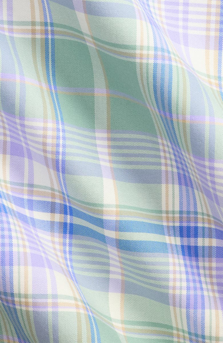 Polo Ralph Lauren Classic Fit Plaid Cotton Button-Up Oxford Shirt, Alternate, color, Faded Mint Lavndr Multi