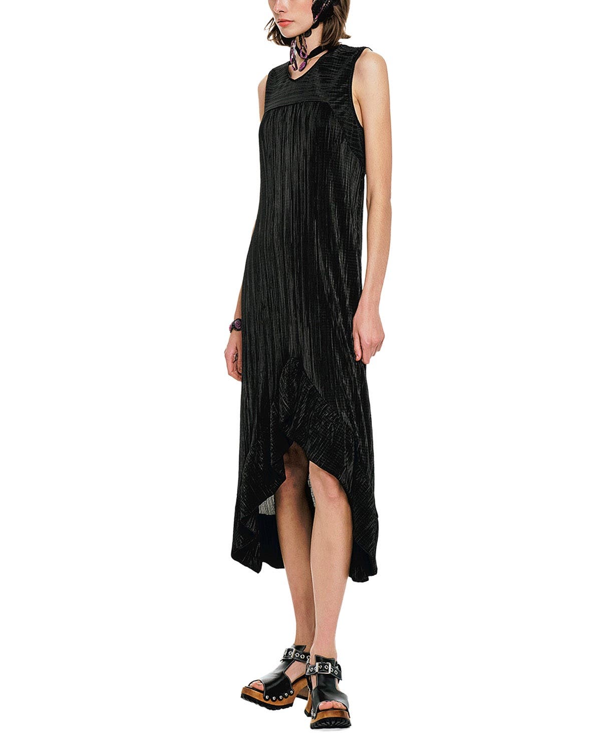 Plisse Hi-Low  Dress - image 2