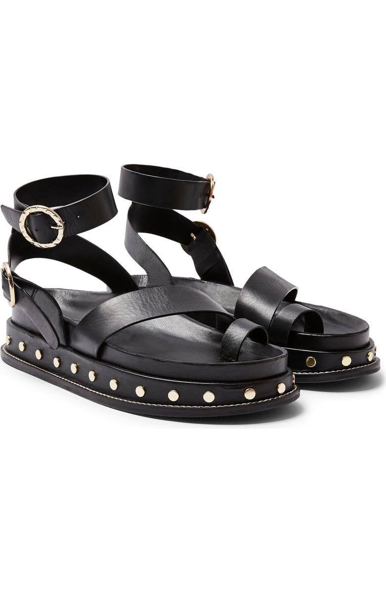 Topshop Fawn Studded Platform Sandal, Main, color,