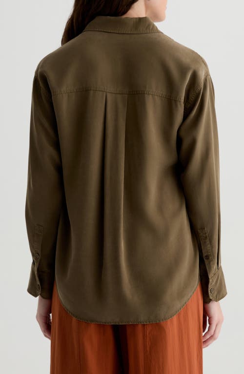 Ag Leny Button-up Tencel® Lyocell Shirt In Green