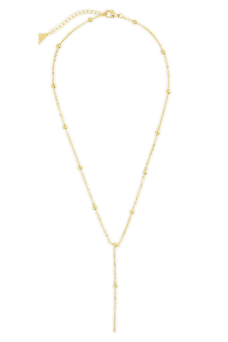 Dotted Station Lariat Necklace, Alternate, color, GOLD