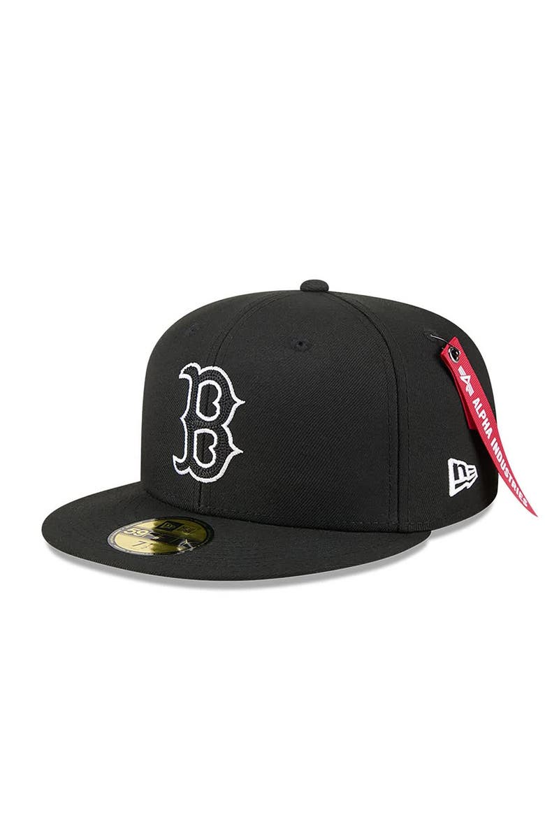 New Era x Alpha Industries Men's New Era x Alpha Industries Black Boston Red Sox 59FIFTY Fitted Hat, Alternate, color, Black