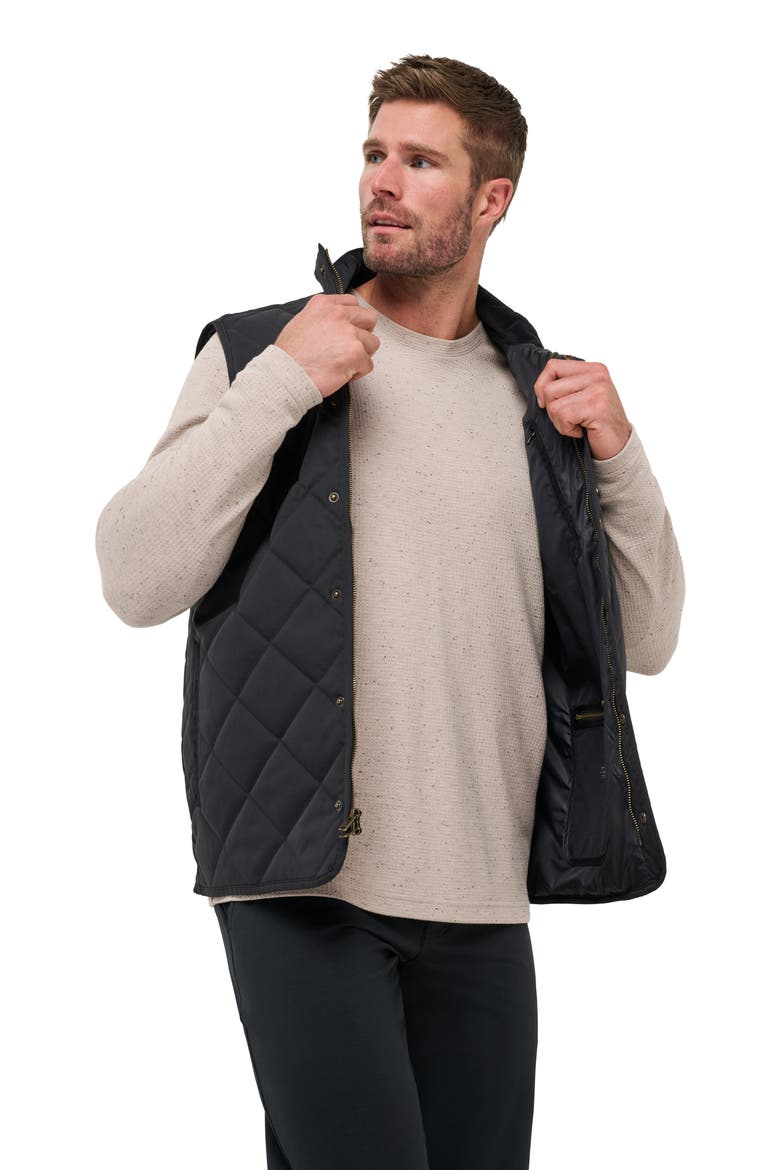 Highlander Quilted Vest, Alternate, color, BLACK