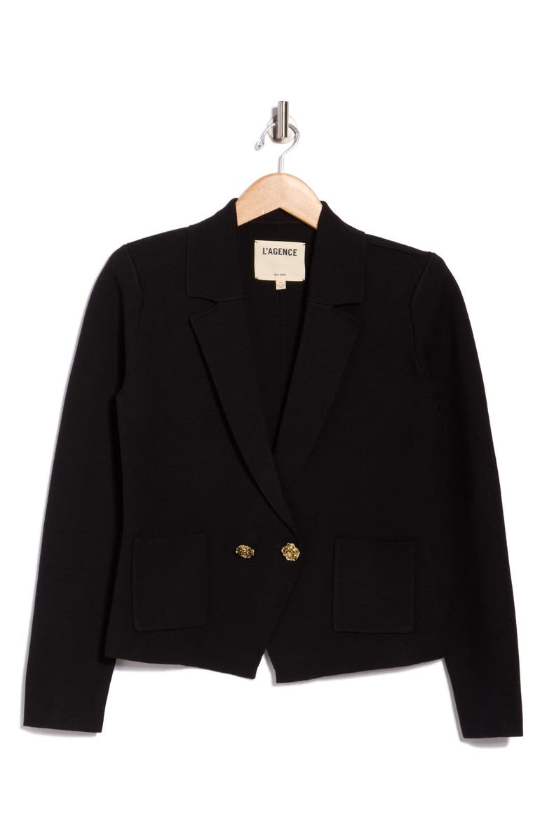 L'AGENCE Sofia Knit Blazer, Alternate, color,